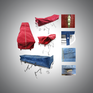 Oversized Navy or Burgundy Cot Pouch w/ Zipper