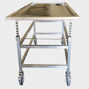 HD Stainless Steel Multi-Height Embalming Table 1000lb (like Ferno 103) - Image 2