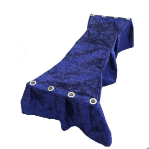 Navy Blue Crushed Velvet Church Truck Drape