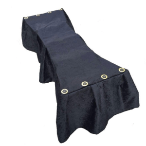 Black Crushed Velvet Church Truck Drape