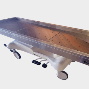 Hydraulic Embalming/Operating Table with Perforated Washing Surface