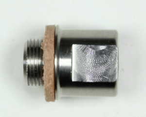 Stainless Steel - Valve Handle To Arterial Tube Adapter (5/16-36 male thread to 12-32 female thread)