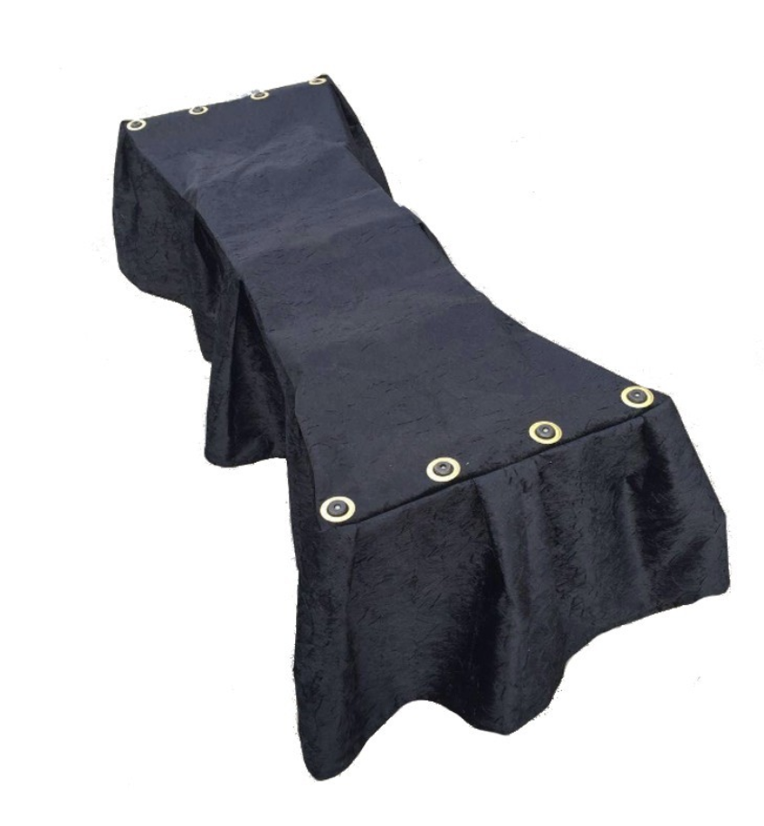 Black Crushed Velvet Church Truck Drape