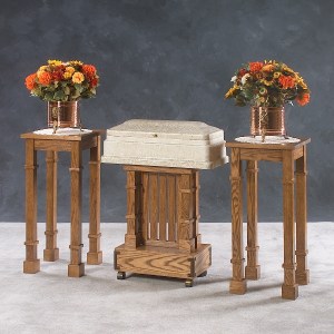 Oak Baby Bier, Oak Flower Stands