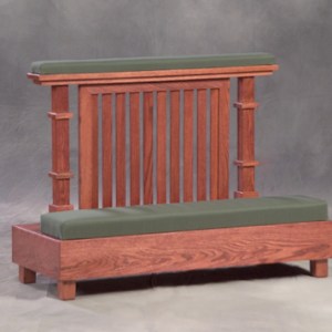 Oak Prayer Rail w/ Mission Rails
